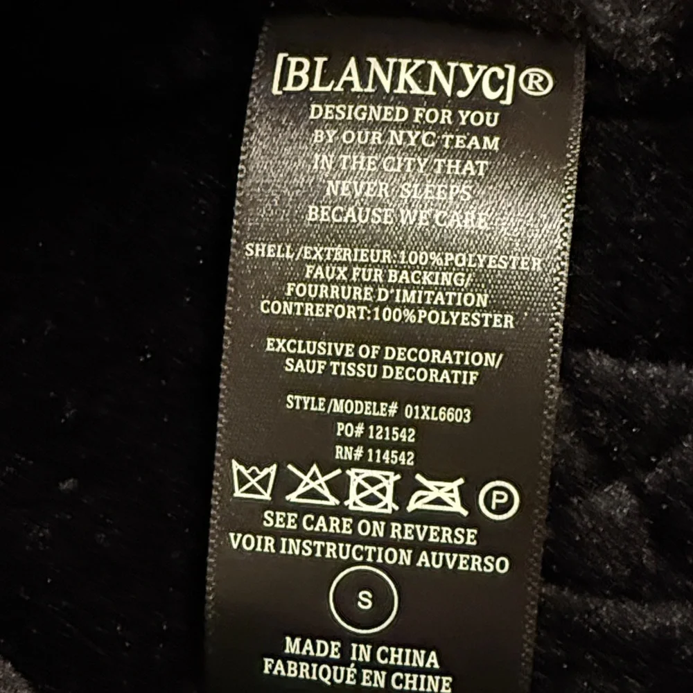 NEW BLANK NYC Black Sherpa Moto Vest retail $175 - Picture 10 of 11